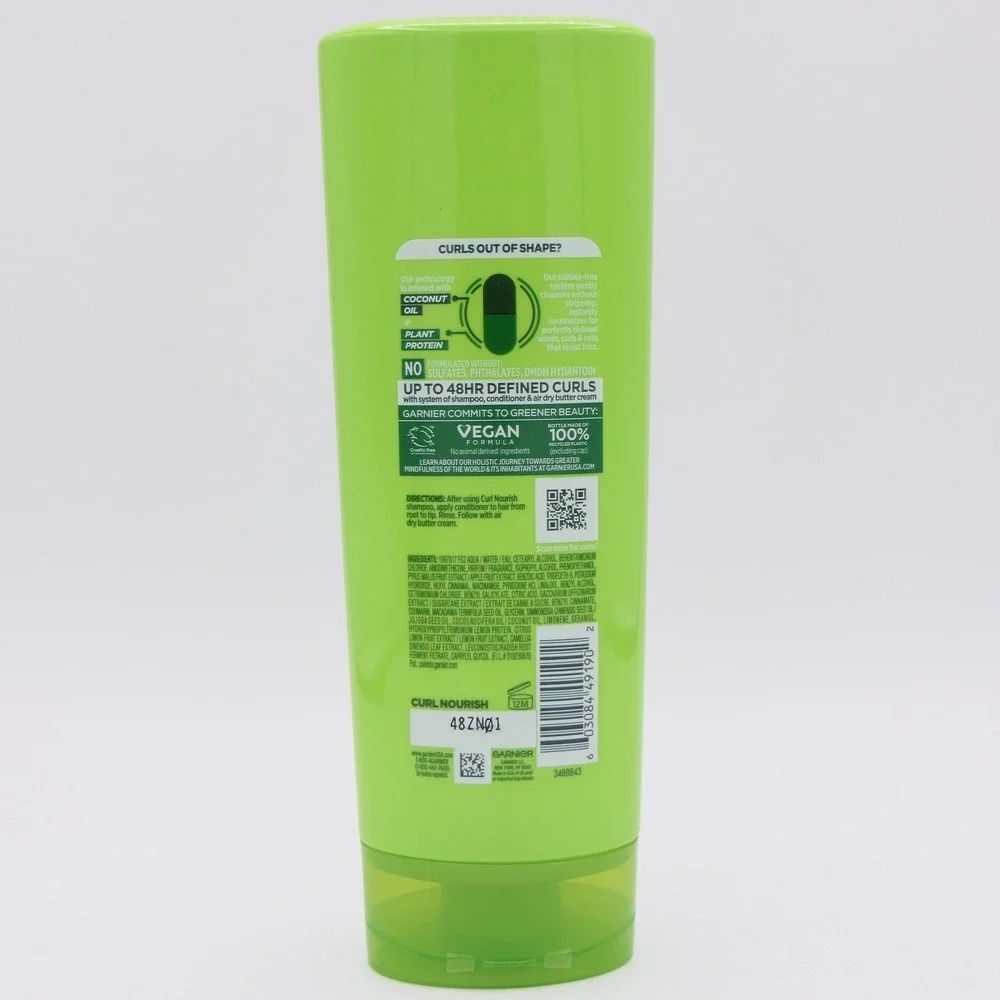 Garnier Fructis Curl Nourish Sulfate-Free Mosturizing Conditioner 3 Pack 12oz Ea